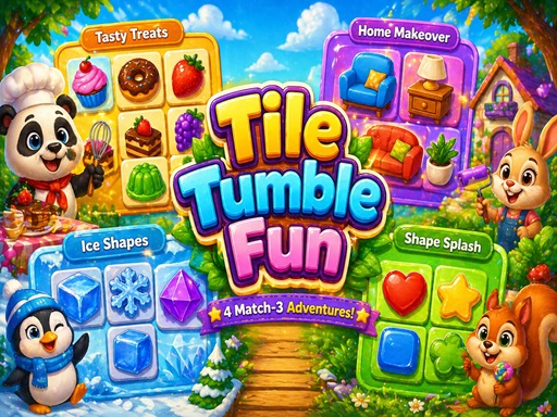 Tile Tumble Fun 4 in 1 game thumbnail