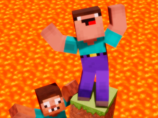 Noob vs Pro But Floor is Lava Minecraft game thumbnail