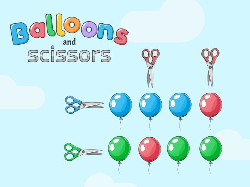 Balloons and scissors game thumbnail