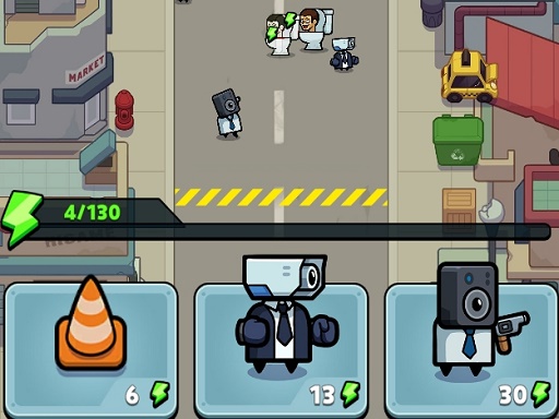 Toilet Fight Police vs Zombie game thumbnail