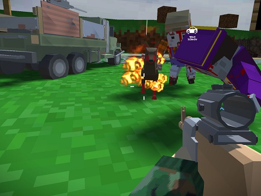 Blocky Zombie And Vehicle Shooting game thumbnail