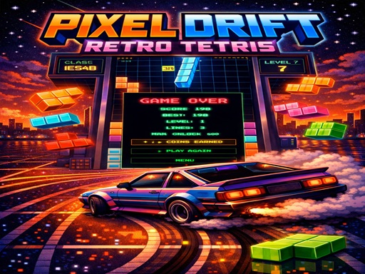 PIXEL DRIFT RETRO TETRIS game thumbnail